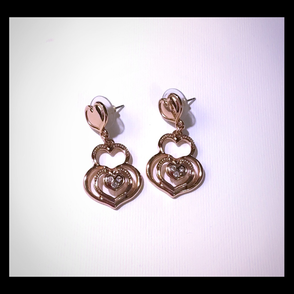 Rose gold plated earrings