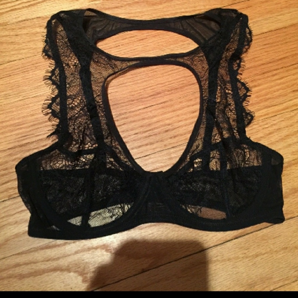 ISO  high neck flutter sleeve bralette as XS/s/m