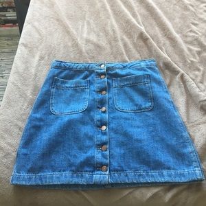 Denim Button Down Zara Skirt