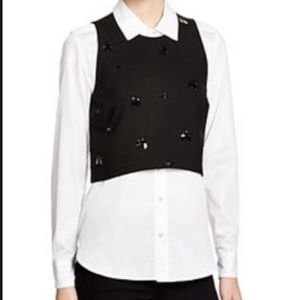 Elizabeth and James Vanna Embellished Layered Top