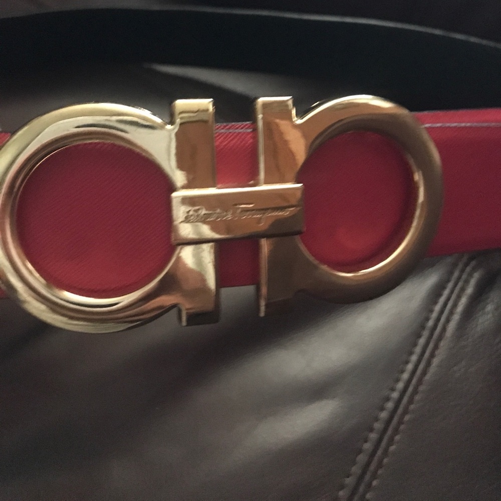 Red Ferragamo Belt
