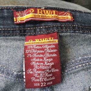 2BWU jeans size 22