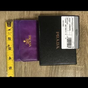 Authentic Prada purple Key wallet