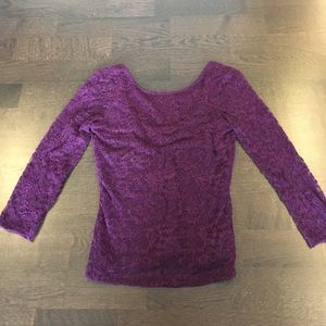 Purple lace quarter sleeve
