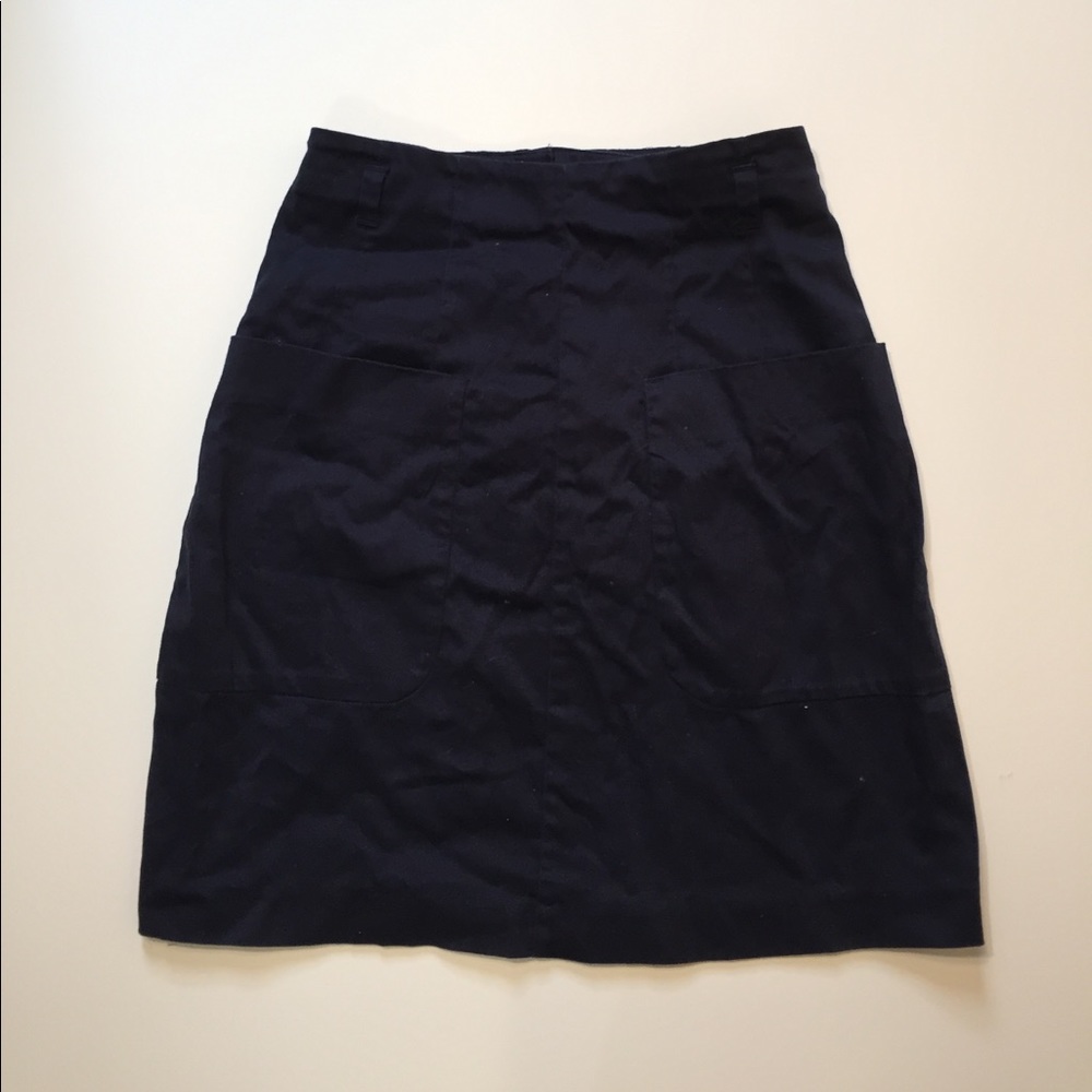 H&M High-Waisted Navy Pencil Skirt
