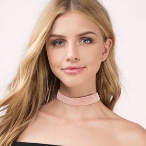 Pink Velvet Choker
