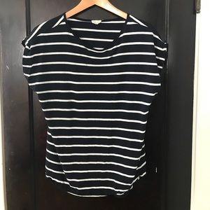 Navy and White Striped T
