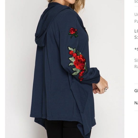 🔥4/$50! Rose Embroidered Jacket - Picture 3 of 6