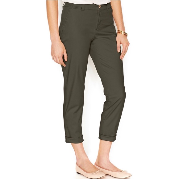 Maison Jules Pants - ✅ Maison Jules green Loulou Weekend Ankle Pants 2