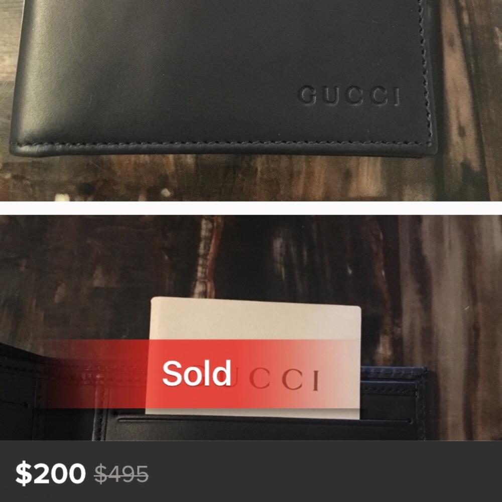 Gucci men wallet dark navy