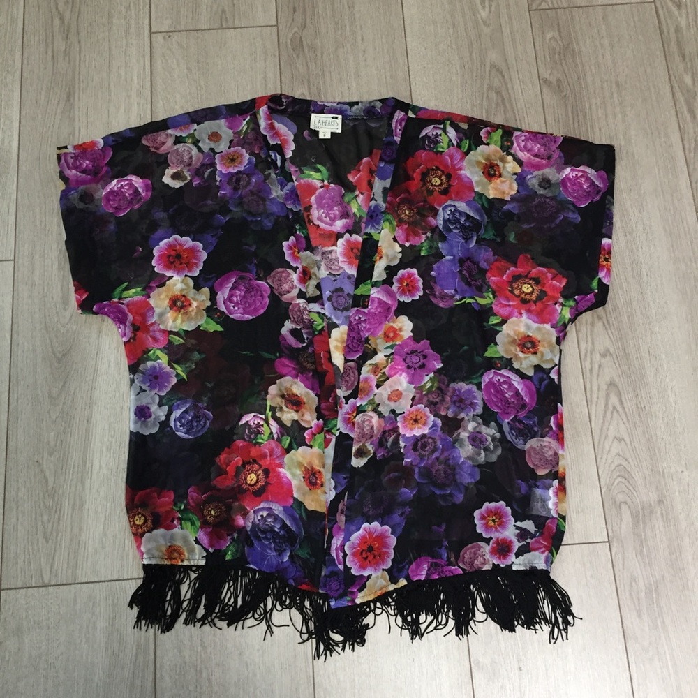 Floral kimono coveup