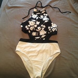 One Piece Floral Bathing Suit