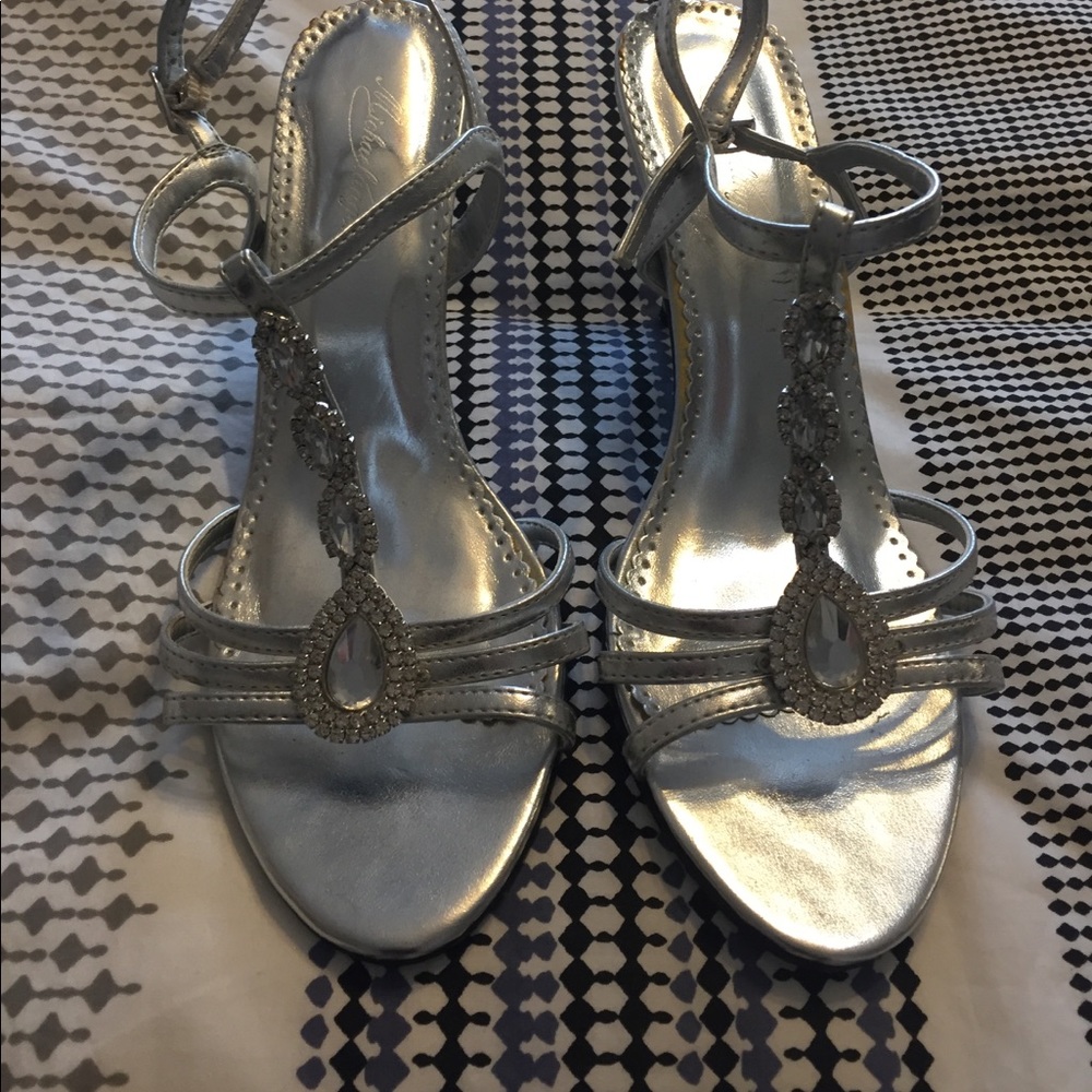Silver, glamorous heels!