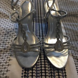 Silver, glamorous heels!