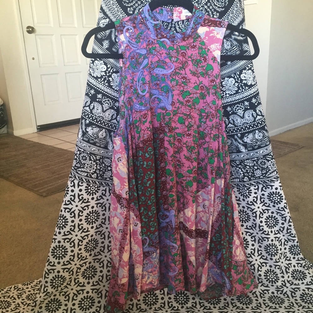 COTTON CANDY LA SMALL S BOHO PATCHWORK DRESS TUNIC