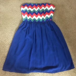 Strapless mini dress