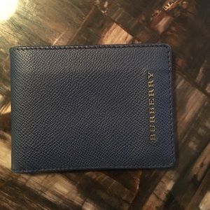 Burberry men wallet navy blue