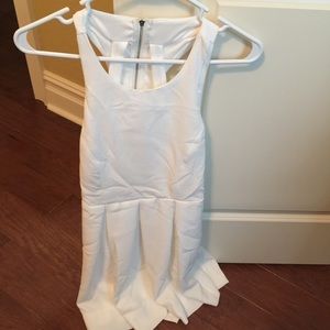 White Cut Out Back Dress