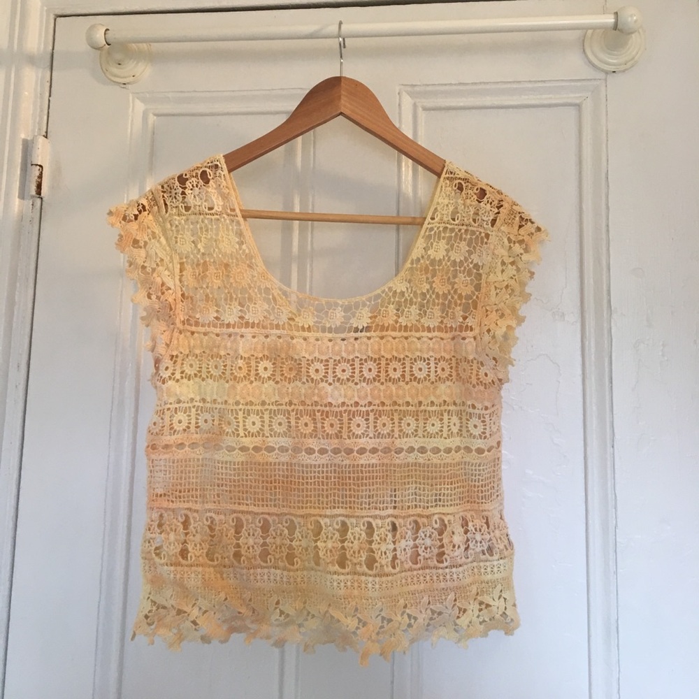 Ecote Citrus Lace Top Sz XS
