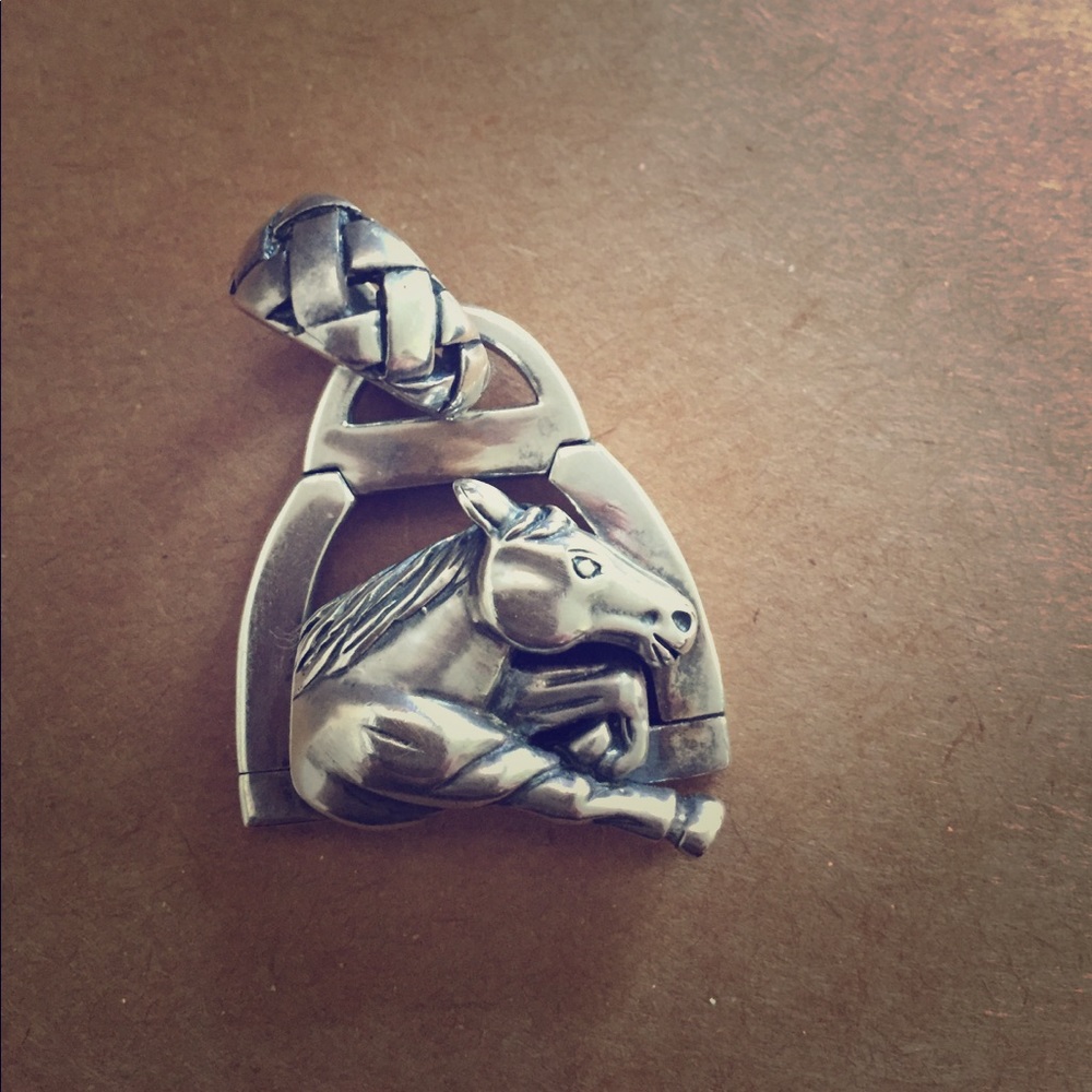 SAINT BY SARAH JANE Sterling Silver Horse Pendant