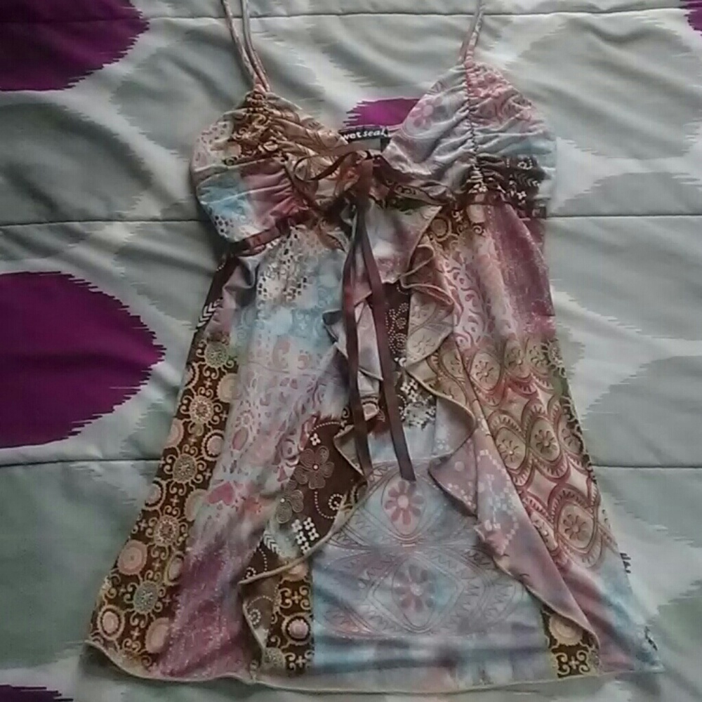 Dressy spaghetti strap blouse wetseal