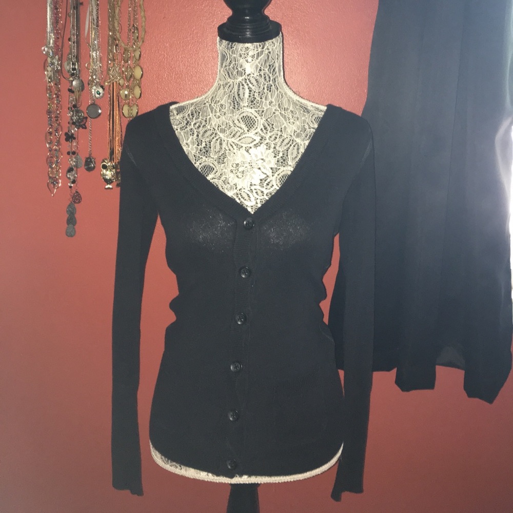 Black cardigan