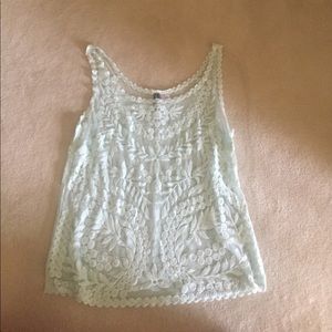 h&m sheer lace tank