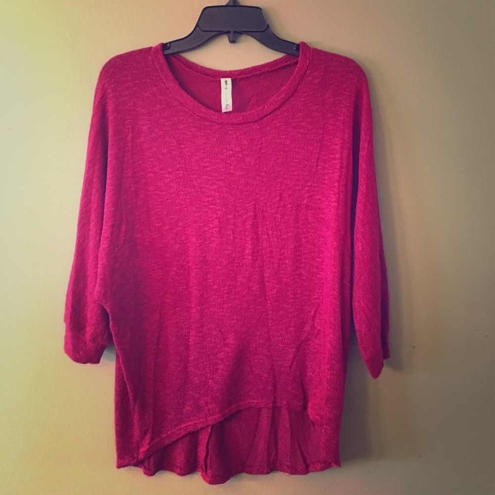 High low light sweater