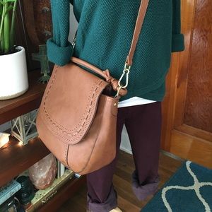 Cocgnac brown Satchel crossbody purse bag