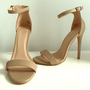 Charlotte Russe nude strappy heels
