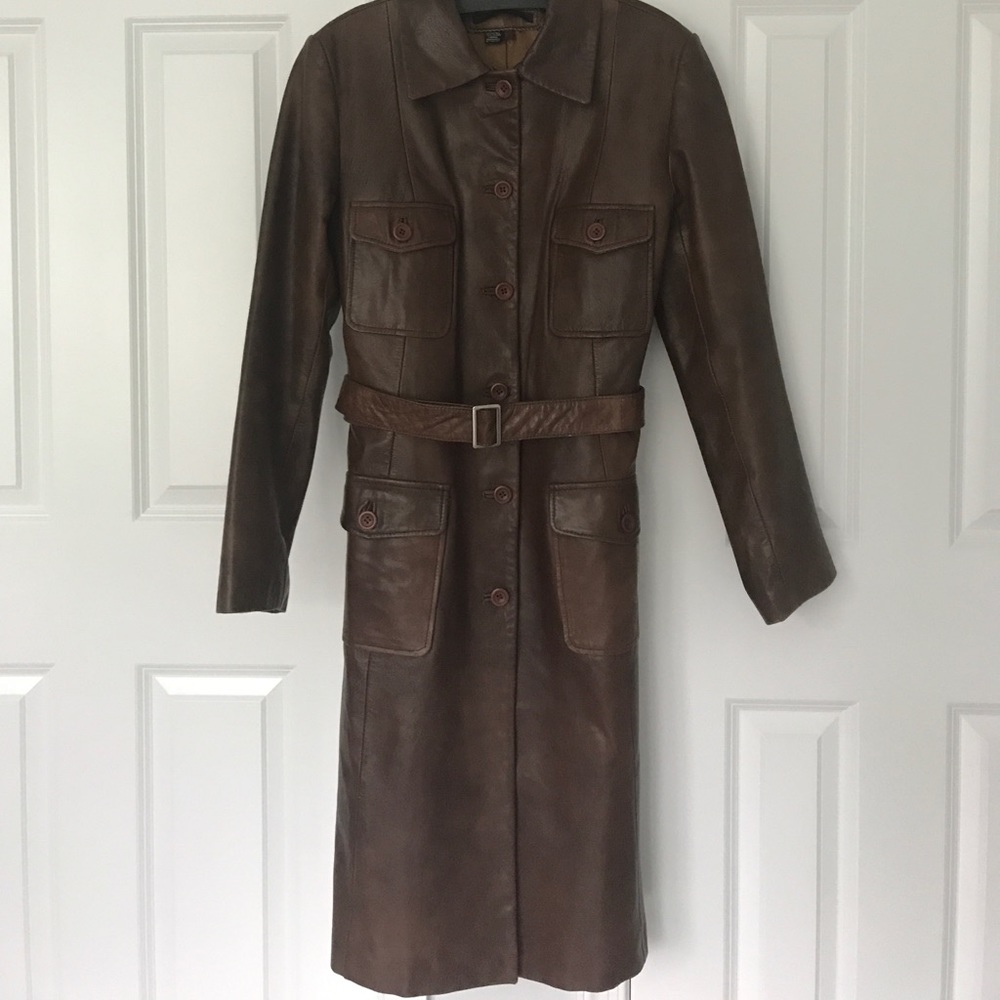 Zara leather jacket, trench coat