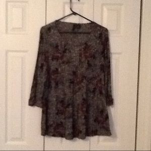 Long sleeve knit top, hits below bottom,