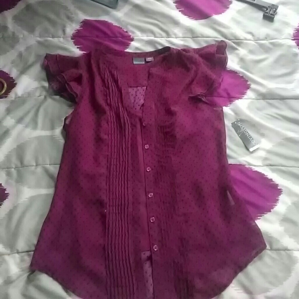 NWT Covington button up blouse