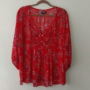Women's size XL sheer top