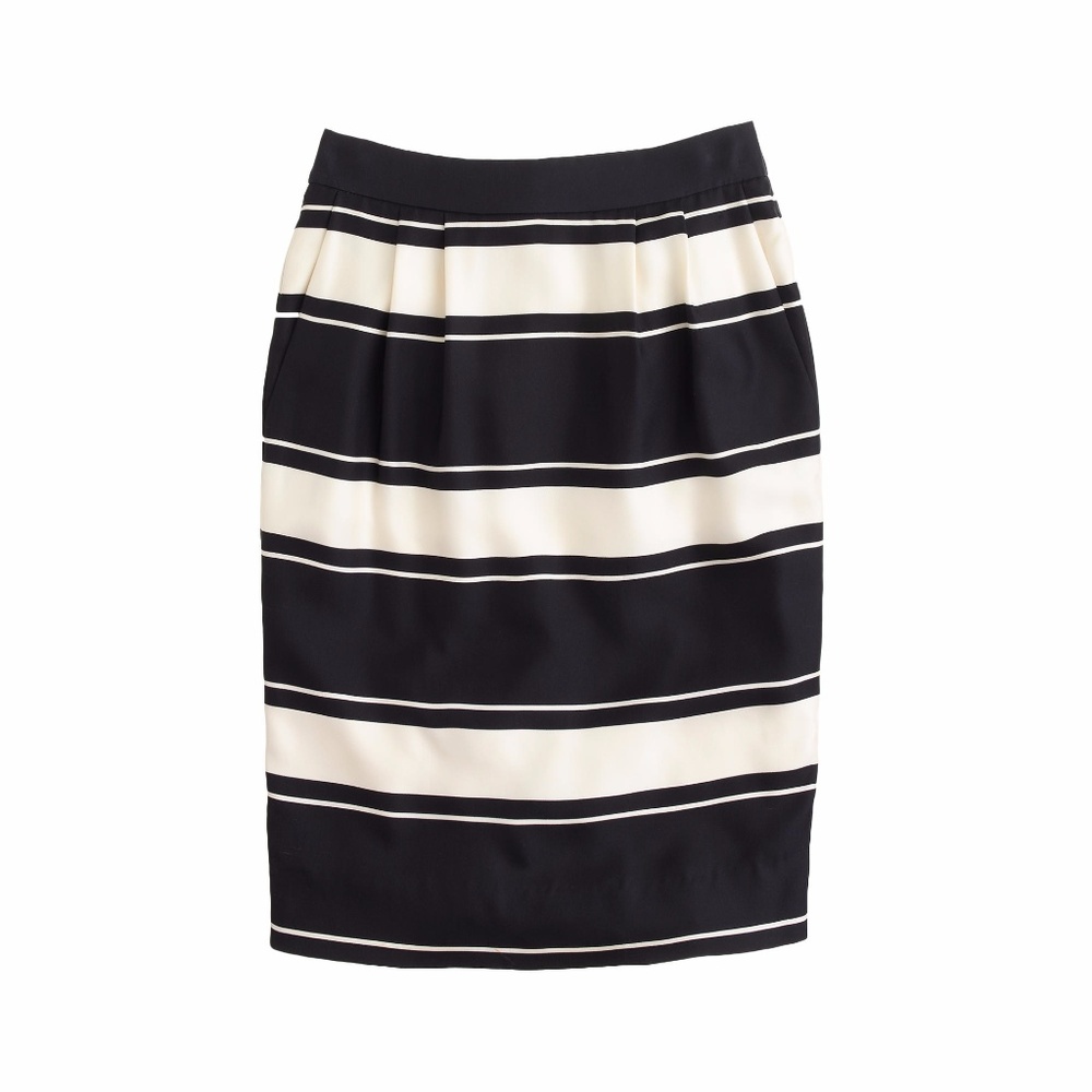 J. Crew Bold-Stripe Pencil Skirt Size 0