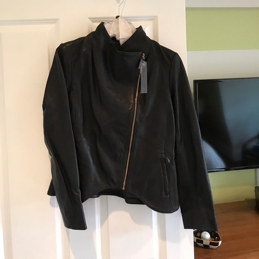 Brand new Elie Tahari Leather coat size small
