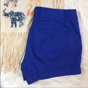 J. Crew Cobalt Blue Chino Shorts