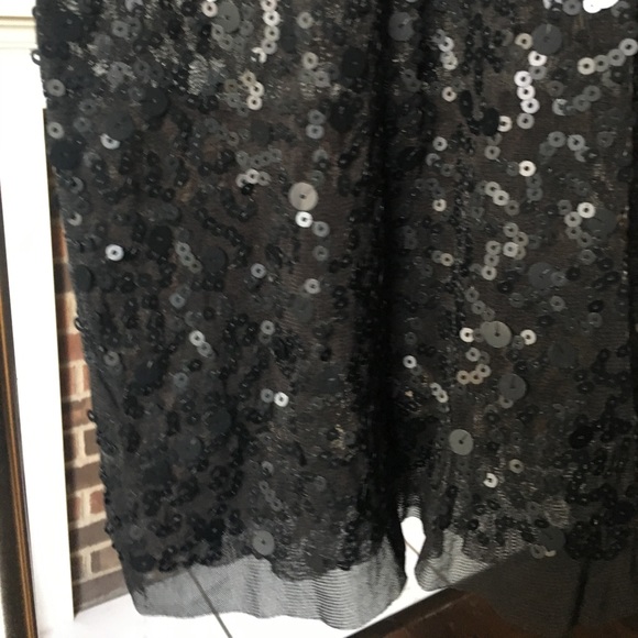 Max Studio sequin sheer racerback shell blouse - Picture 3 of 5