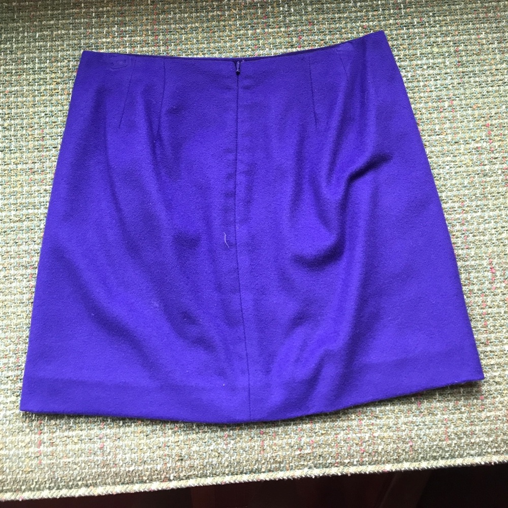 Jcrew purple felt skirt size 0 - Picture 3 of 3
