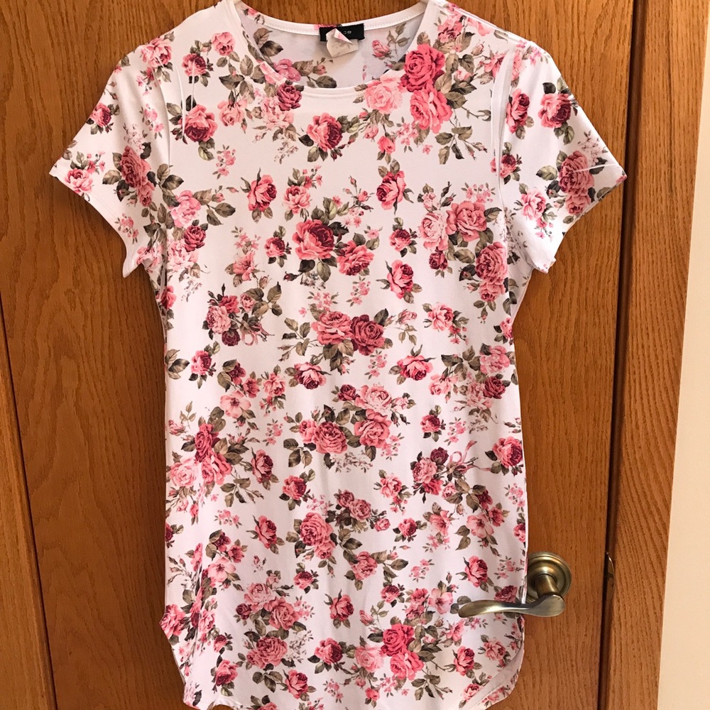 Floral t shirt dress