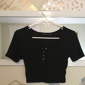 Black crop top