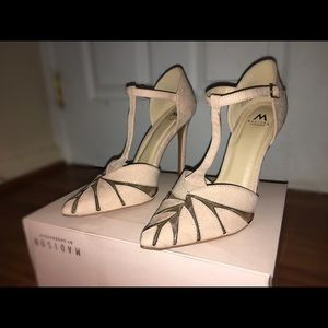 MADISON Linette Nude Suede Heels