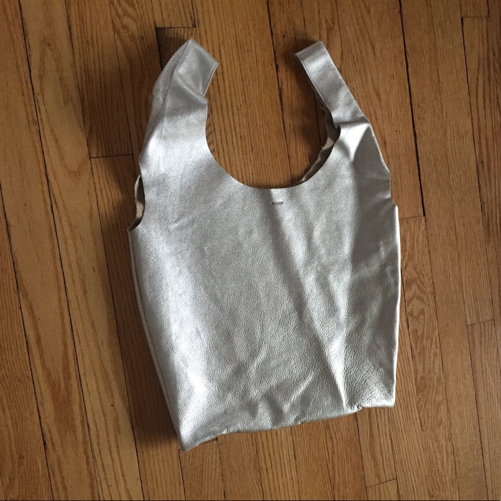BAGGU leather metallic purse