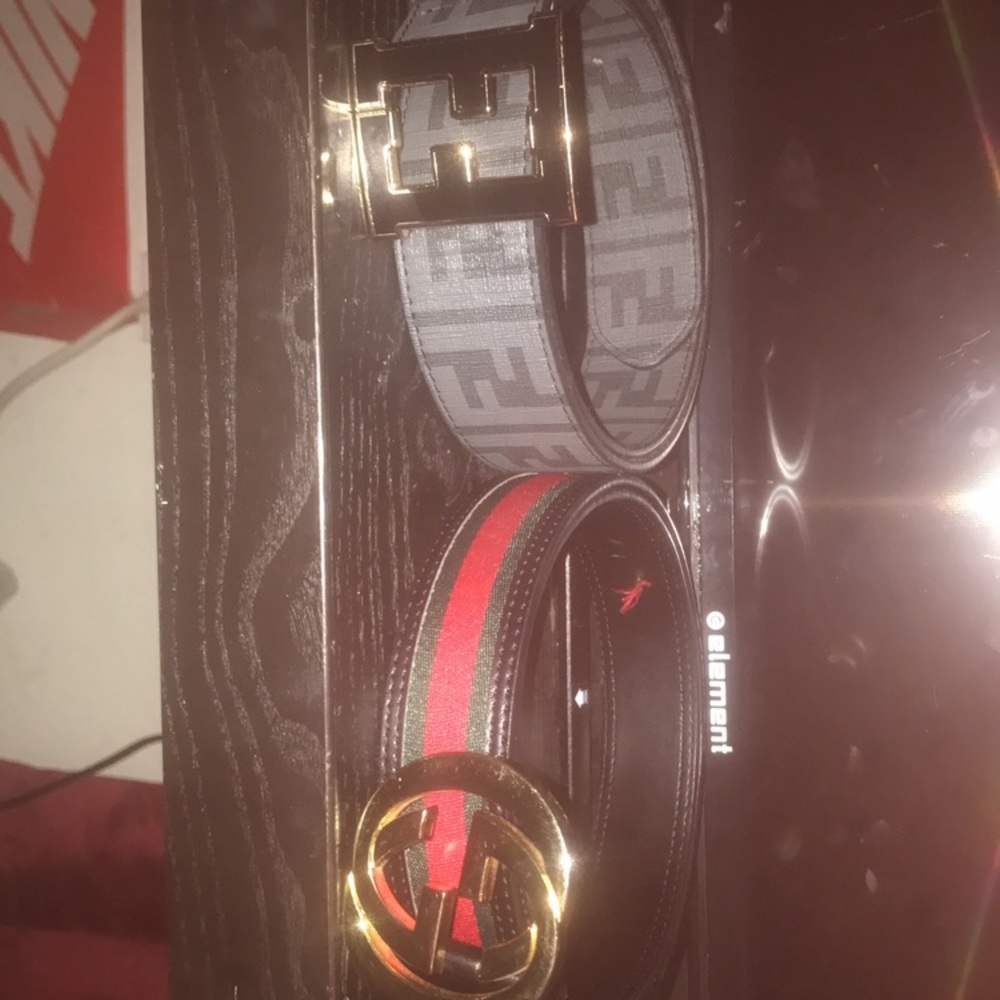 Gucci and fendi belt