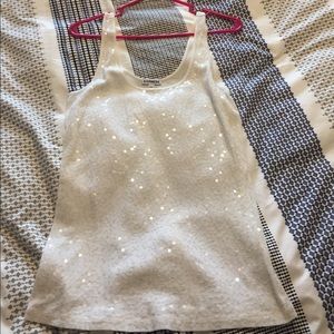 White sparkly tank