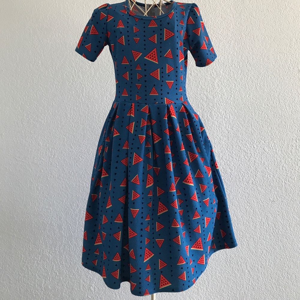 Women's Lularoe Amelia watermelon pattern dress