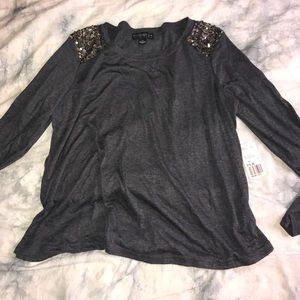 Forever 21 Plus sequined shoulder top! NEW W TAGS