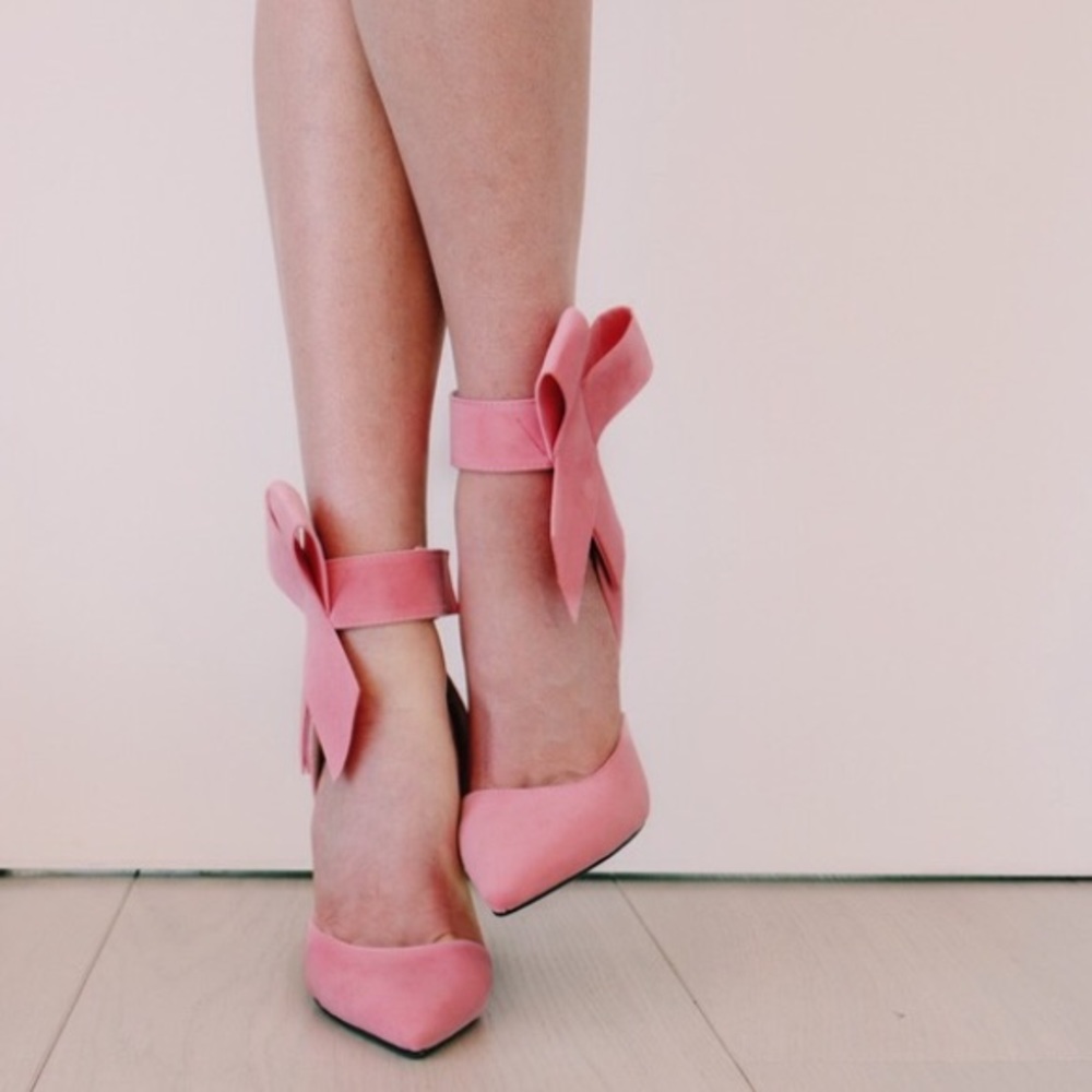No greater love pink vegan pumps
