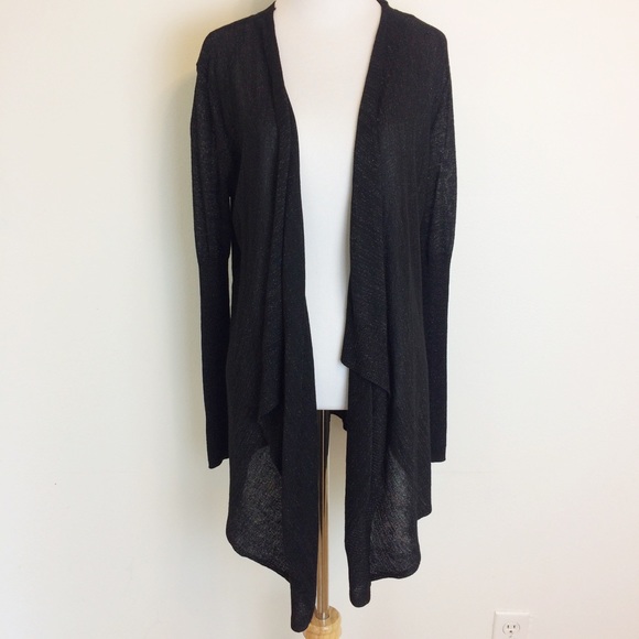Jennifer Lopez Sweaters - Jennifer Lopez Black Sparkly Long Open Cardigan