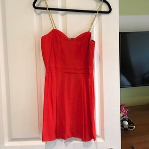 NAVEN size m red dress with gold straps